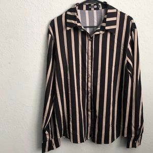 Stripped blouse 🖤🤍🤎